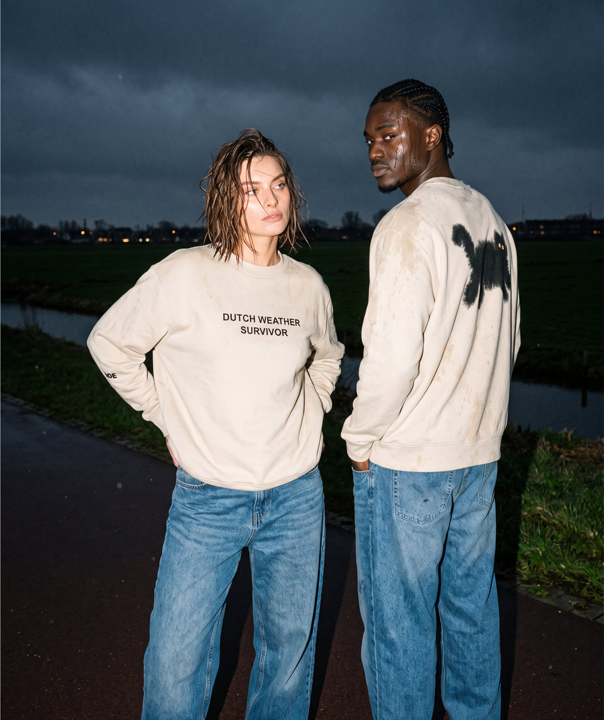 "Dutch weather survivor" sweatshirt unisex