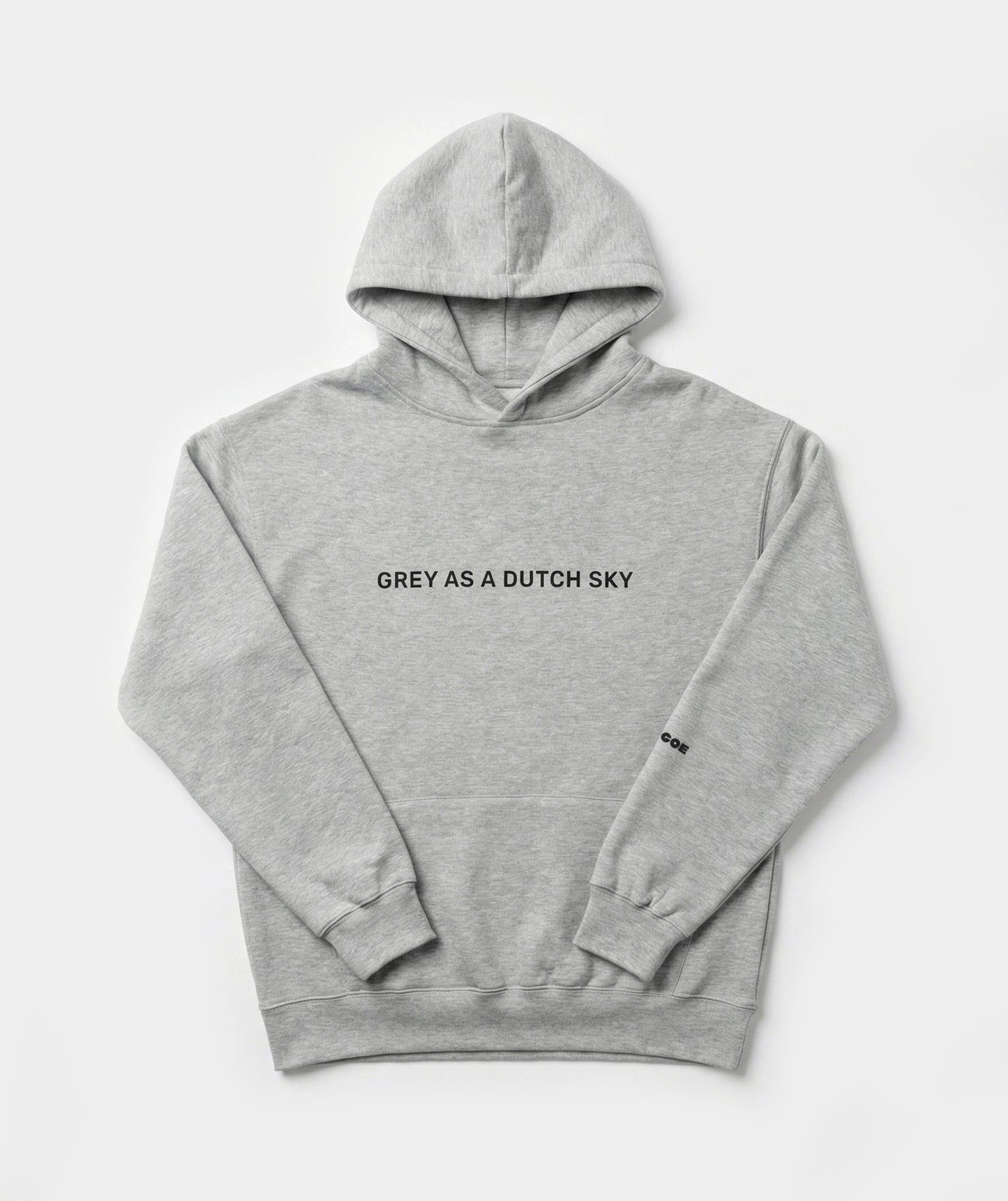 "Grey as a Dutch sky" grey hoodie unisex