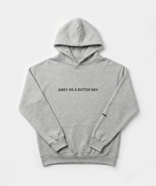 "Grey as a Dutch sky" oversized grey hoodie unisex
