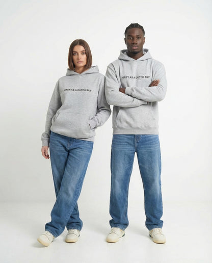 "Grey as a Dutch sky" grey hoodie unisex