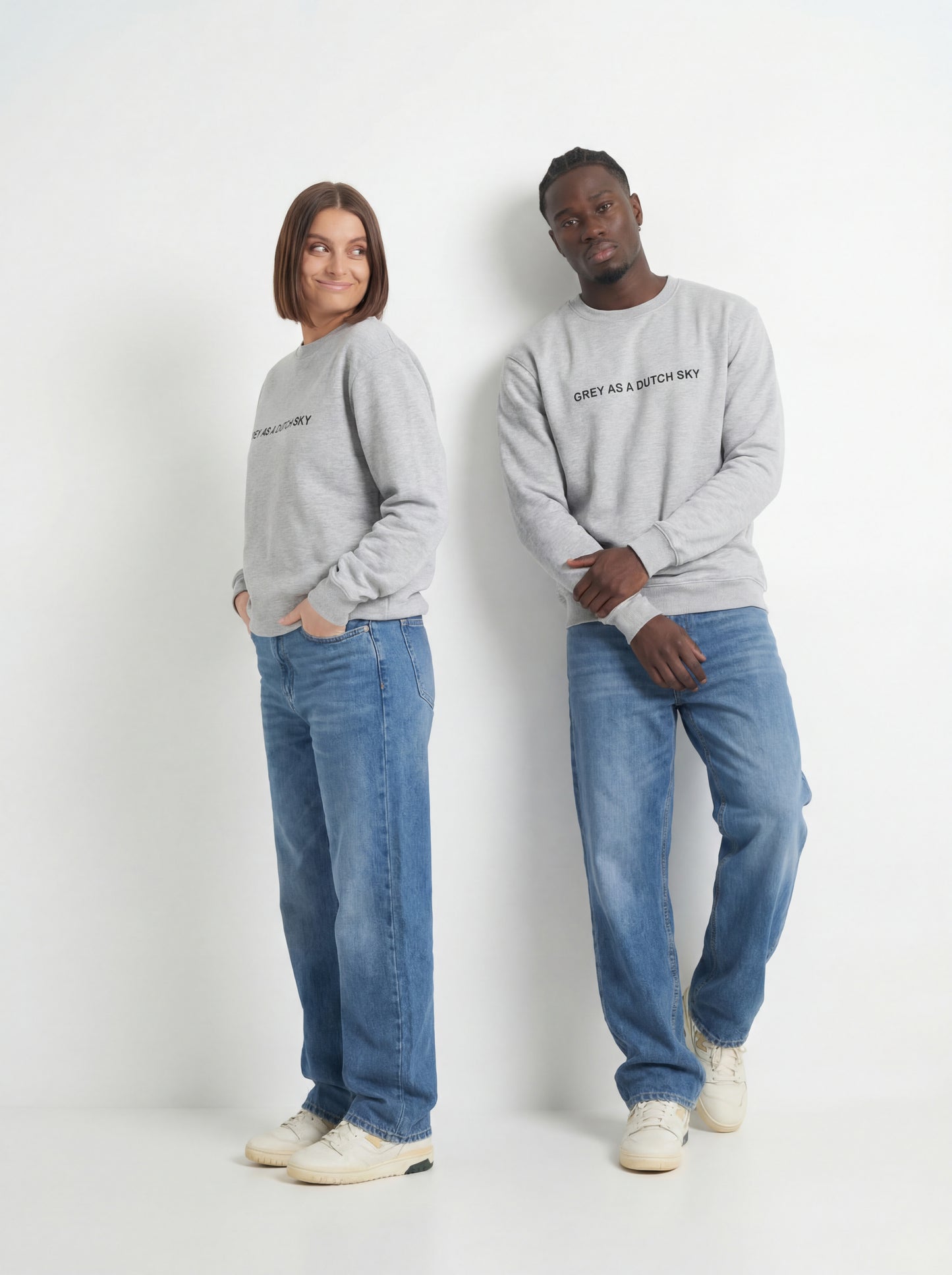 "Grey as a Dutch sky" sweatshirt unisex