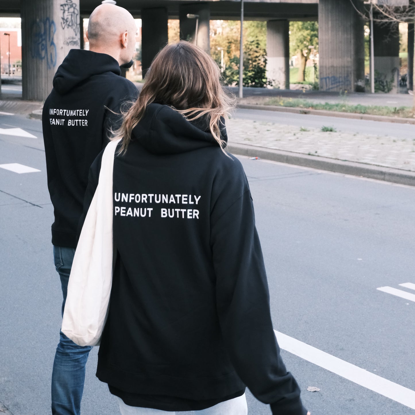 "Unfortunately peanut butter" oversized hoodie unisex
