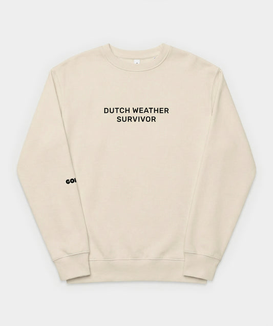 "Dutch weather survivor" oversized sweatshirt unisex
